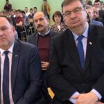 11.12.2019. Sandomierz. Zespół Szkół Centrum Kształcenia Rolniczego. Dzień Patrona Szkoły. Na zdjęciu (od lewej): Marek Kwitek - poseł PiS, Szymon Giżyński - wiceminister rolnictwa / Grażyna Szlęzak-Wójcik / Radio Kielce