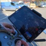 11.12.2019. Opatów. Policja patroluje skrzyżowania i przejścia dla pieszych za pomocą drona / Emilia Sitarska / Radio Kielce