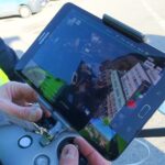 11.12.2019. Opatów. Policja patroluje skrzyżowania i przejścia dla pieszych za pomocą drona / Emilia Sitarska / Radio Kielce