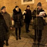 13.12.2019 Sandomierz. Obchody rocznicy wprowadzenia stanu wojennego. Przemawia radna Agnieszka Frańczak-Szczepanek / Grażyna Szlęzak-Wójcik / Radio Kielce