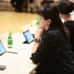 Kielce. 20.12.2019. Sesja Sejmiku Województwa Świętokrzyskiego w Filharmonii Świętokrzyskiej. Na zdjęciu: Jolanta Tyjas - radna sejmiku województwa / Wiktor Taszłow / Radio Kielce