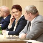 Kielce. 20.12.2019. Sesja Sejmiku Województwa Świętokrzyskiego w Filharmonii Świętokrzyskiej. Na zdjęciu: Magdalena Zieleń - radna sejmiku województwa / Wiktor Taszłow / Radio Kielce