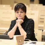 Kielce. 20.12.2019. Sesja Sejmiku Województwa Świętokrzyskiego w Filharmonii Świętokrzyskiej. Na zdjęciu: Jolanta Tyjas - radna sejmiku województwa / Wiktor Taszłow / Radio Kielce