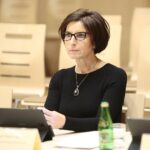 Kielce. 20.12.2019. Sesja Sejmiku Województwa Świętokrzyskiego w Filharmonii Świętokrzyskiej. Na zdjęciu: Agata Binkowska - radna sejmiku województwa / Wiktor Taszłow / Radio Kielce