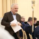 Kielce. 20.12.2019. Sesja Sejmiku Województwa Świętokrzyskiego w Filharmonii Świętokrzyskiej. Na zdjęciu: Grzegorz Banaś - radny sejmiku województwa / Wiktor Taszłow / Radio Kielce