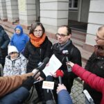 Kielce. 02.12.2019. Konferencja tymczasowej rady ds. osób niepełnosprawnych. Przemawia Paweł Słowik - przedstawiciel tymczasowej rady ds. osób niepełnosprawnych / Wiktor Taszłow / Radio Kielce