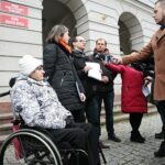 Kielce. 02.12.2019. Konferencja tymczasowej rady ds. osób niepełnosprawnych. Przemawia Paweł Słowik - przedstawiciel tymczasowej rady ds. osób niepełnosprawnych / Wiktor Taszłow / Radio Kielce