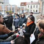 Kielce. 02.12.2019. Konferencja tymczasowej rady ds. osób niepełnosprawnych. Przemawia Anna Kopcińska-Wielgus - przedstawiciel tymczasowej rady ds. osób niepełnosprawnych / Wiktor Taszłow / Radio Kielce