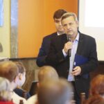 Kielce. 03.12.2019. Gala "świętokrzyscy Burzyciele Barier im. Anny Sowy". Przemawia Jarosław Machnicki - dyrektor Wojewódzkiego Domu Kultury / Wiktor Taszłow / Radio Kielce