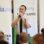 Kielce. 03.12.2019. Gala "świętokrzyscy Burzyciele Barier im. Anny Sowy". Występuje podopieczny Warsztatu Terapii Zajęciowej z Końskich / Wiktor Taszłow / Radio Kielce