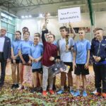 Kielce. 04.12.2019. Zakończenie XVI Turnieju " Małej Ligi Piłki Ręcznej". Na zdjęciu (z lewej): Marian Urban - prezes klubu PGE Vive Kielce / Wiktor Taszłow / Radio Kielce