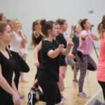 04.12.2019. Kielce. Mikołajkowy maraton fitness w UJK / Wiktor Taszłow / Radio Kielce