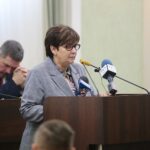 Kielce. 05.12.2019. Sesja Rady Miasta. Na zdjęciu (od lewej): Jarosław Karyś - wiceprzewodniczący Rady Miasta, Danuta Papaj – wiceprezydent Kielc / Wiktor Taszłow / Radio Kielce