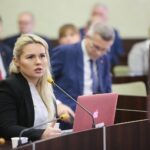 Kielce. 05.12.2019. Sesja Rady Miasta. Na zdjęciu: Katarzyna Suchańska - radna / Wiktor Taszłow / Radio Kielce