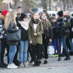 Kielce. 05.12.2019. Przemarsz wolontariuszy ulicą Sienkiewicza / Wiktor Taszłow / Radio Kielce