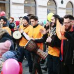 Kielce. 05.12.2019. Przemarsz wolontariuszy ulicą Sienkiewicza / Wiktor Taszłow / Radio Kielce