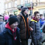 Kielce. 05.12.2019. Przemarsz wolontariuszy ulicą Sienkiewicza / Wiktor Taszłow / Radio Kielce