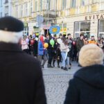 Kielce. 05.12.2019. Przemarsz wolontariuszy ulicą Sienkiewicza / Wiktor Taszłow / Radio Kielce