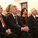 11.12.2019 Sandomierz. Od lewej: Andrzej Bętkowski - marszałek,  Zbigniew Koniusz - wojewoda, Piotr Gliński - wicepremier, Krzysztof Lipiec - poseł i Marek Kwitek - poseł / Wiktor Taszlow / Radio Kielce