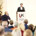 13.12.2019. Kielce. Uroczyste otwarcie Wydziału Sztuki. Przemawia prof. dr hab. Jacek Semaniak / Wiktor Taszłow / Radio Kielce