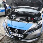 Kielce. 16.12.2019. Nowe pojazdy elektryczne przekazane świętokrzyskiej policji / Wiktor Taszłow / Radio Kielce