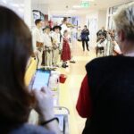 Kielce. 19.12.2019. Kolędowanie zespołu "Majeranki" w Świętokrzyskim Centrum Onkologii / Wiktor Taszłow / Radio Kielce