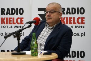 08.12.2019. Studio Polityczne Radia Kielce. Jacek Skórski, SLD / Robert Felczak / Radio Kielce