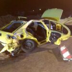 25.01.2020. Bilcza. Wypadek na drodze krajowej nr 73 Kielce - Busko-Zdrój / KMP Kielce