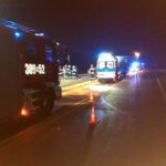 25.01.2020. Bilcza. Wypadek na drodze krajowej nr 73 Kielce - Busko-Zdrój / KMP Kielce