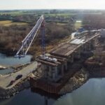 09.01.2020. Nowy Korczyn. Budowa mostu na Wiśle / Paweł Zagaja / facebook