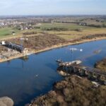 09.01.2020. Nowy Korczyn. Budowa mostu na Wiśle / Paweł Zagaja / facebook