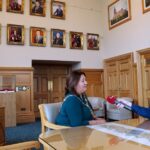 29.01.2020. Derry. Michaela Boyle - burmistrz Derry w rozmowie w Bartłomiejem Zapałą / Włodzimierz Batóg / Radio Kielce