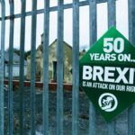 29.01.2020. Plakaty na granicy między Irlandią Północną a Republiką Irlandii w rejonie Derry / Włodzimierz Batóg / Radio Kielce