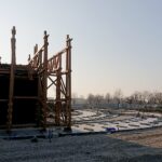 05.01.2020. Busko-Zdrój. Budowa kompleksu uzdrowiskowego z tężnią solankową / Marta Gajda / Radio Kielce