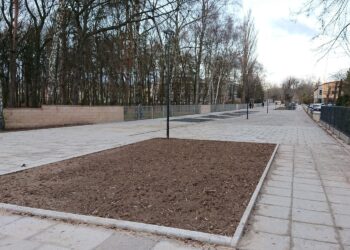 06.01.2020. Busko-Zdrój. Nowy deptak przy ulicy Rzewuskiego / Marta Gajda / Radio Kielce