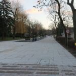 06.01.2020. Busko-Zdrój. Nowy deptak przy ulicy Rzewuskiego / Marta Gajda / Radio Kielce