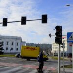 21.01.2020. Kielce. Awaria sygnalizacji świetlnej na skrzyżowaniu ulicy Warszawskiej z aleją IX Wieków Kielc / Piotr Kwaśniewski / Radio Kielce