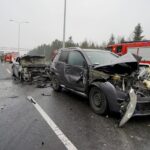 22.01.2020. Wiśniówka. Karambol na trasie S7 / Piotr Kwaśniewski / Radio Kielce