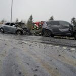 22.01.2020. Wiśniówka. Karambol na trasie S7 / Piotr Kwaśniewski / Radio Kielce