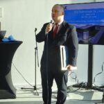 24.01.2020. Jędrzejów. Otwarcie siedziby firmy Eco Technologia. Na zdjęciu: Marcin Piszczek - burmistrz Jędrzejowa / Ewa Pociejowska-Gawęda / Radio Kielce