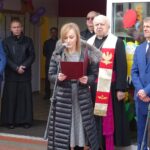 31.01.2020. Sędziszów. Otwarcie żłobka. Na zdjęciu przemawia Ewa Kopolovets - dyrektor Wydziału Polityki Społecznej i Zdrowia Świętokrzyskiego Urzędu Wojewódzkiego / Ewa Pociejowska-Gawęda / Radio Kielce