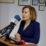27.01.2020. Kielce. Podpisanie umów w ramach „Ogólnopolskiego programu gospodarki wodno-ściekowej poza granicami aglomeracji ujętych w Krajowym Programie Oczyszczania Ścieków Komunalnych”. Na zdjęciu: Anna Krupka - wiceminister sportu / Piotr Kwaśniewski / Radio Kielce