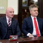 19.12.2019. Kielce. Sesja Rady Miasta Kielce. Na zdjęciu (od lewej): Rafał Nowak - wicewojewoda świętokrzyski i Krzysztof Słoń - senator PiS / Piotr Kwaśniewski / Radio Kielce