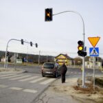 02.01.2020. Kielce. Nowa sygnalizacja świetlna na skrzyżowaniu ulicy Radomskiej i Dąbrowa / Piotr Kwaśniewski / Radio Kielce