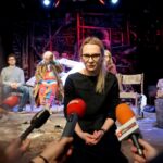 08.01.2020. Kielce. Konferencja i przedpremierowy pokaz nowego spektaklu „Wszystkie myszy lubią ser”. Na zdjęciu: Anna Nowicka - reżyser spektaklu „Wszystkie myszy lubią ser" / Piotr Kwaśniewski / Radio Kielce