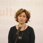 18.09.2019 Warszawa. Uroczystość wręczenia certyfikatu wpisu Krzemionek Opatowskich na listę UNESCO. Na zdjęciu: Beata Kobiałka - pełniąca obowiązki dyrektora Muzeum Archeologicznego i Rezerwatu „Krzemionki” / Jarosław Kubalski / Radio Kielce