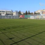 08.01.2020 Busko-Zdrój. Modernizacja stadionu miejskiego / Marta Gajda / Radio Kielce