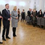 18.01.2020. Busko-Zdrój. Spotkanie noworoczne członków i sympatyków Porozumienia Jarosława Gowina. Na zdjęciu (od lewej): Maciej Gawin - radny sejmiku, poseł Michał Cieślak, obok Renata Janik - wicemarszałek województwa / Marta Gajda / Radio Kielce