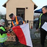 23.01.2020. Sielec Biskupi. Akcja protestacyjna przeciwko planom budowy biogazowni / Marta Gajda / Radio Kielce