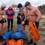 11.01.2020 Sandomierz. Zimowa przeprawa Wisły wpław / Grażyna Szlęzak-Wójcik / Radio Kielce